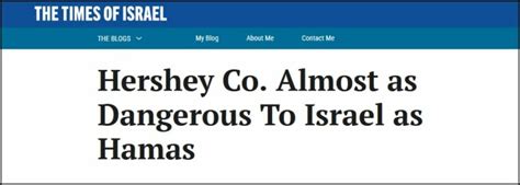 does hershey's support israel